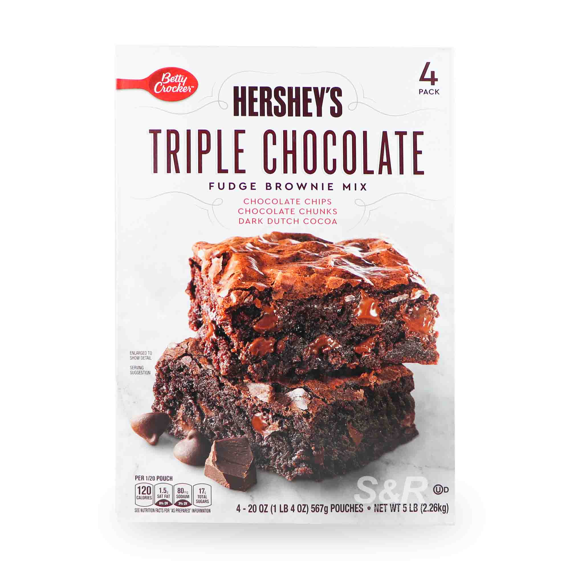 Hershey's Triple Chocolate Fudge Brownie Mix 2.26kg Hershey's Triple Chocolate Fudge Brownie Mix 2.26kg